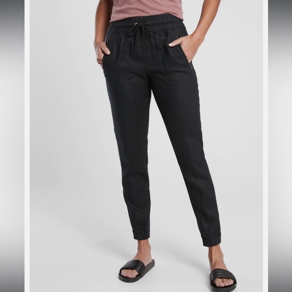 Athleta Black Cabo Linen Jogger Pant - Picture 13 of 16